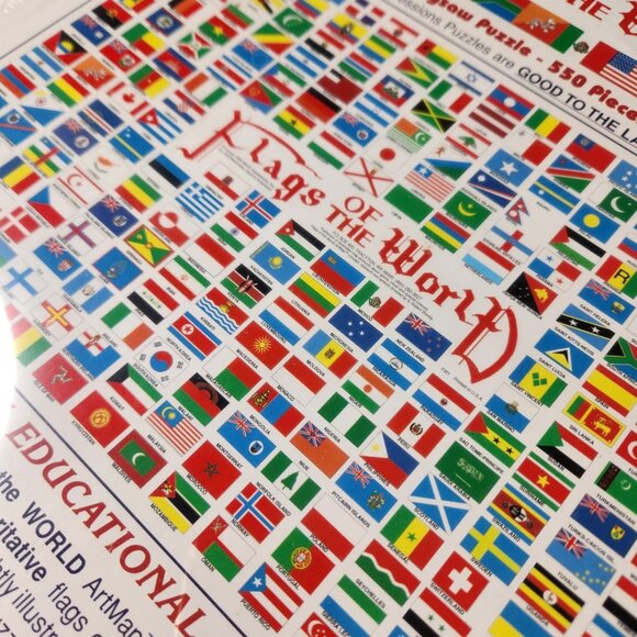 Vintage of The World ArtMap Jigsaw Puzzle 550 Pieces Puzzle - Picture 3 of 5